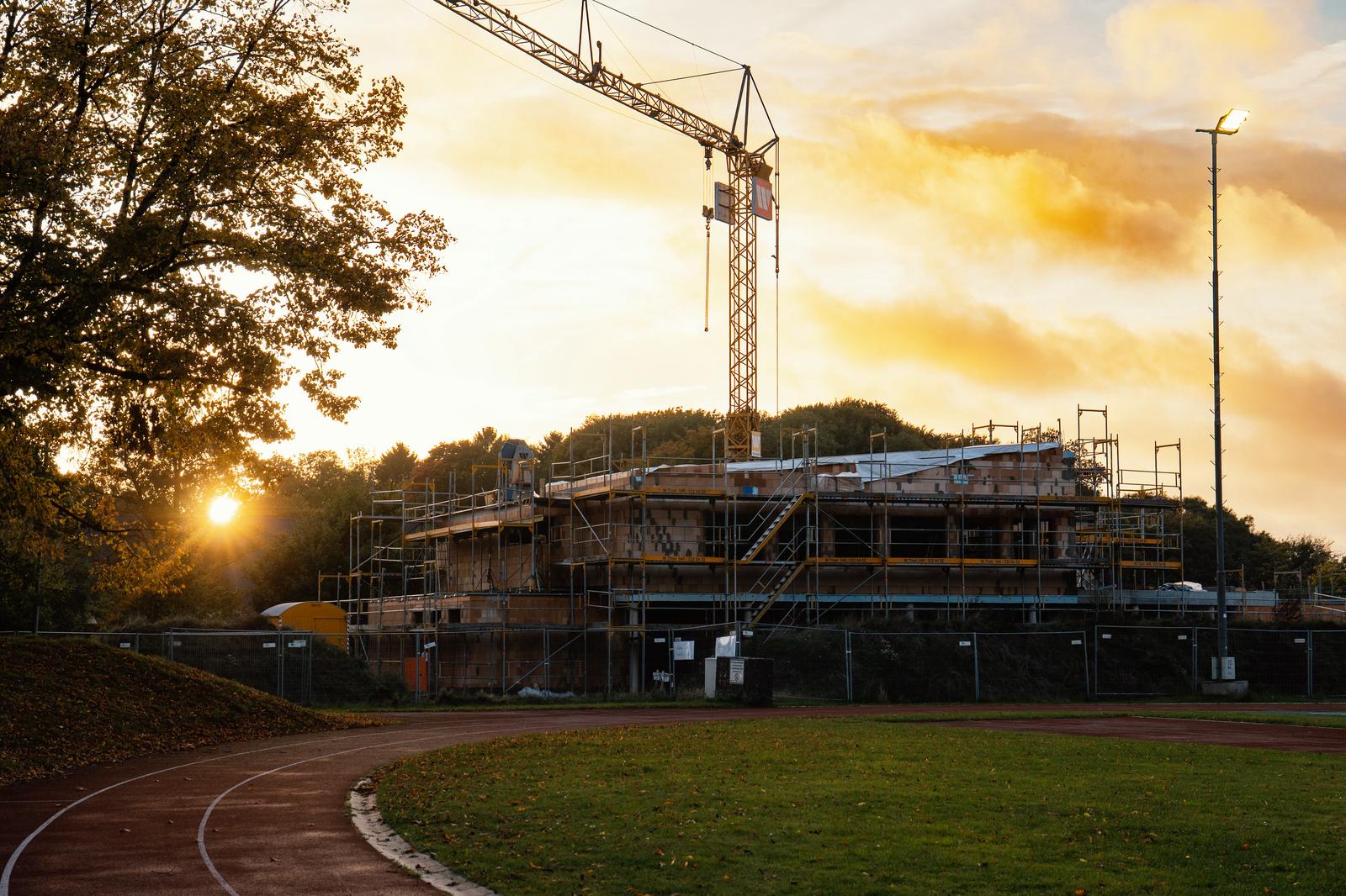 Clubheim SCE im Bau ohne Signatur